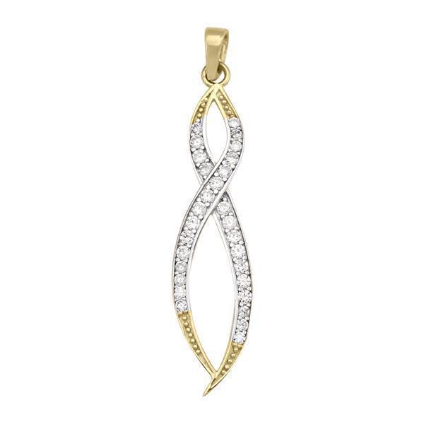 10K Gold CZ Fashion Pendant