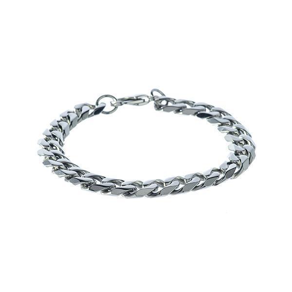 STEELX 10mm Curb Bracelet -  Silver