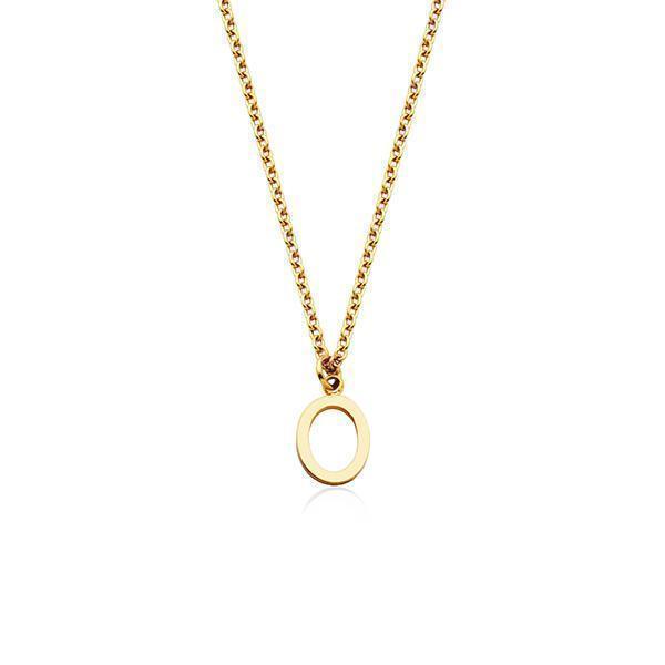CJ Steelx Carded Letter "O" Necklace - Gold