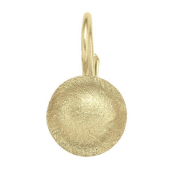14K Gold Sphere Shaped Drop Earrings
