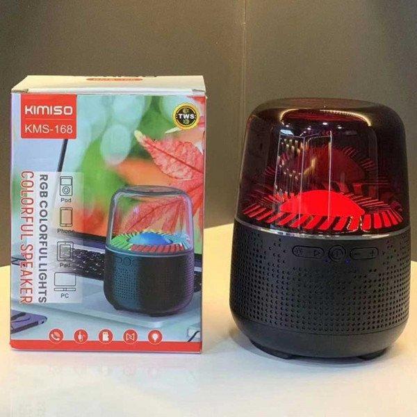 Colorful Light Dome Portable Wireless Bluetooth Speaker KIKMS-168 for Universal Cell Phone And Bluetooth Device - Black