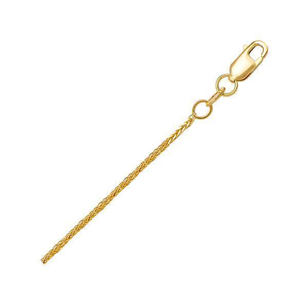 18" 18K Gold Square Wheat Necklace - 2.2 gm