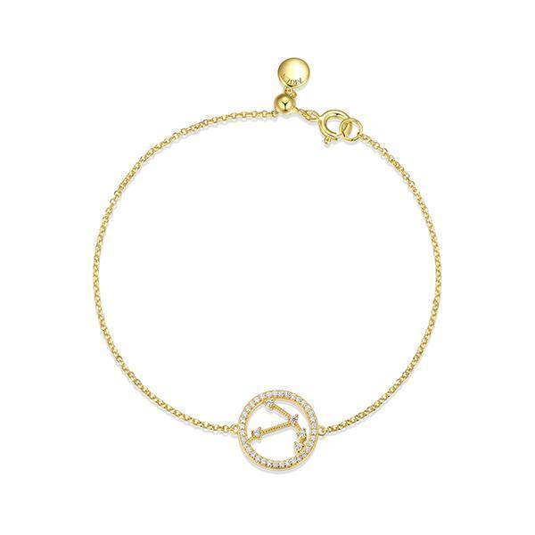 Diamondlite Cubic Zirconia Zodiac collection "Aries" constellation - Gold