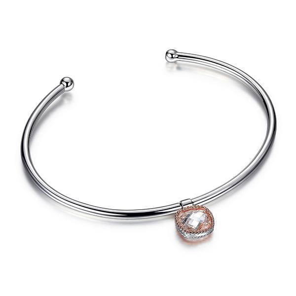 BR1LAAS0-2T-7.25 Essence Cubic Zirconia Single Bezel Set Bracelet Size 7.25