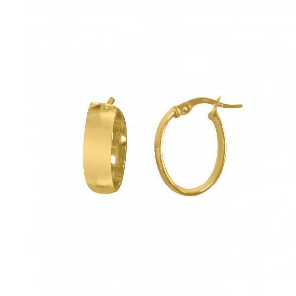 10K Gold Domed Hoop Earrings