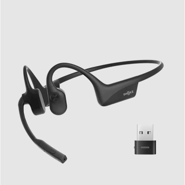 MS52914 OpenComm2 UC with USB-A Dongle Cosmic Black Bluetooth Stereo Headset Noise Cancelling Boom Mic with Mute Button - Bone Conduction