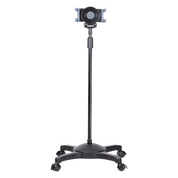 MS52020 Mobile Tablet Stand with Lockable Wheels Vlogging - Height Adjustable For 7 to 11 Inch Tablets Detachable Holder