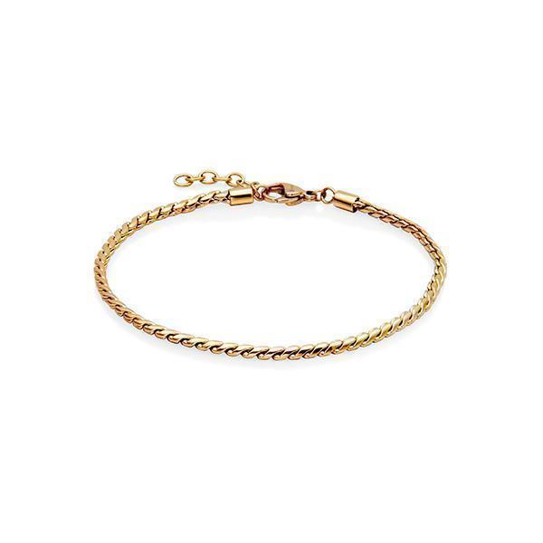 CJ Steelx 3mm Round Snake Chain Bracelet - Gold