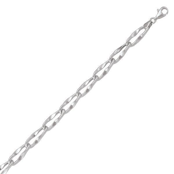 14K Silver Link Bracelet - 14KW