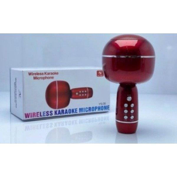 Karaoke Sing Music Microphone Portable Handheld Bluetooth Speaker KTV KIYS09 for Universal Cell Phone And Bluetooth Device - Red