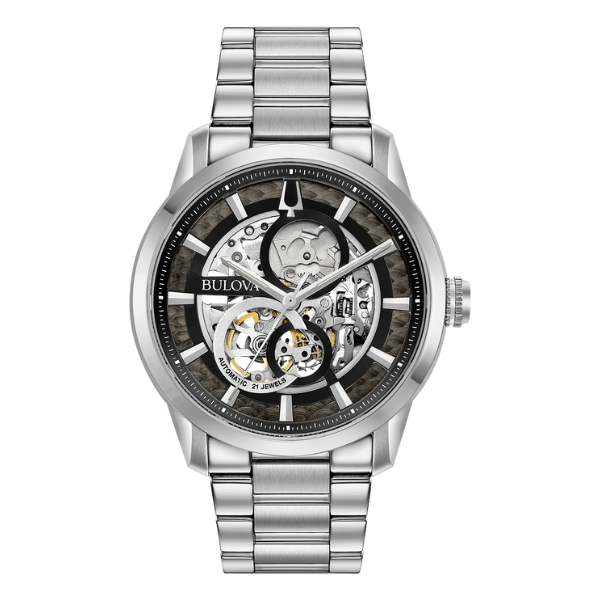 96A208 Sutton Automatic Skeleton Dial Men Watch