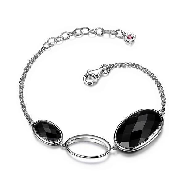 BR1LAC9D-W-6.5 Mystere Obsidian Bracelet Size 6.5