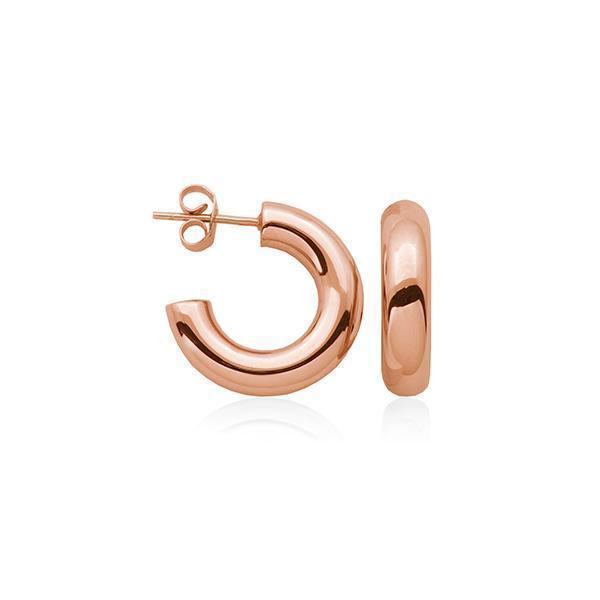 CJ Steelx 20mm Thick Open Hoop Earrings - Rose Gold
