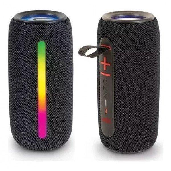 Portable Bluetooth Speaker with RGB LED Light - Hi-Fi Sound Quality Wireless Audio Device KIChargeP2Pro for Universal Cell Phone And Bluetooth Device - Black