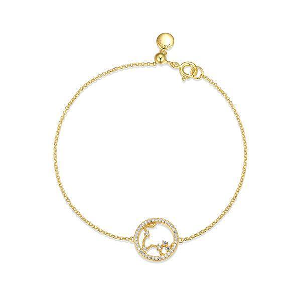 Diamondlite Cubic Zirconia Zodiac collection "Pisces" constellation - Gold