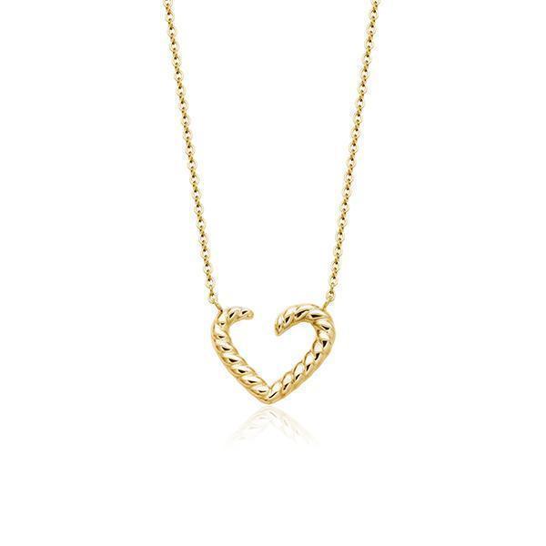 CJ Steelx Twisted Heart Necklace - Gold