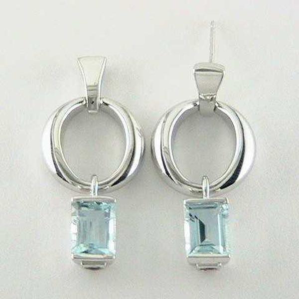 E62LA3A12-W Sterling Silver Amethyst Circle Post Earrings