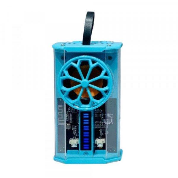 Mecha Bluetooth Speaker: Transparent Steel Cannon Design, Light Rhythm, TWS Subwoofer P90 for Universal Cell Phone And Bluetooth Device - Navy Blue