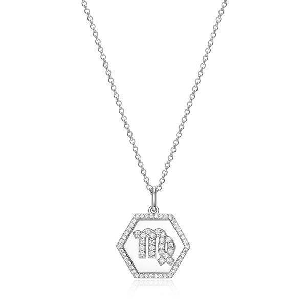 Diamondlite Zodiac collection "Virgo" Necklace - Silver