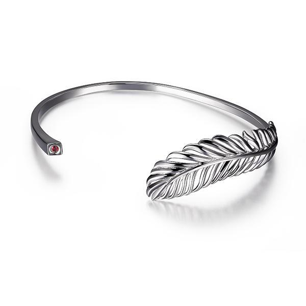 BR1LAAJA-W-7.25 Plume Feather Cuff Size 7.25