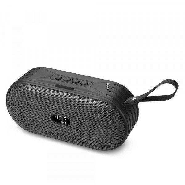 Bass Stereo Portable Bluetooth Wireless Speaker HFU12 - Gray