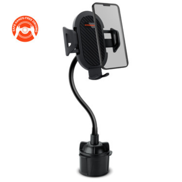 MS53101 Car Mount Universal Cup Holder Adjustable Grips Easy Release Button Adjustable Swivel Base Extends to 3.5In Wide 360 Degree Rotating Base