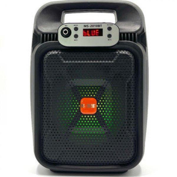 Carry Handle Large RGB Color LED Light Portable Loud Bluetooth Wireless Speaker KIMS2010 - Black