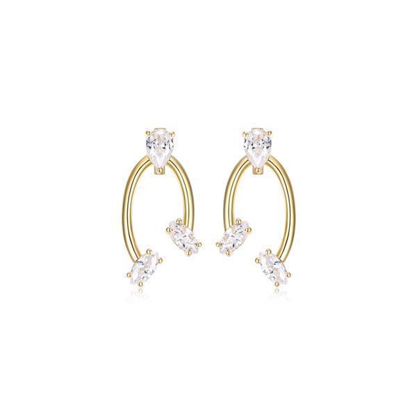 Diamondlite Cubic Zirconia Harmony 2-in-1 Earring Jacket - Gold