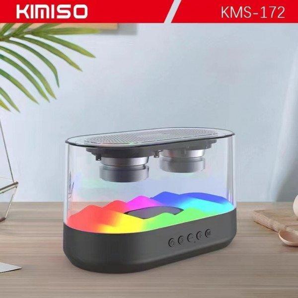 TWS Bluetooth 5.0 Speaker: Portable, Rechargeable, Super Bass, RGB LED Light KIKMS-172 for Universal Cell Phone And Bluetooth Device - Black