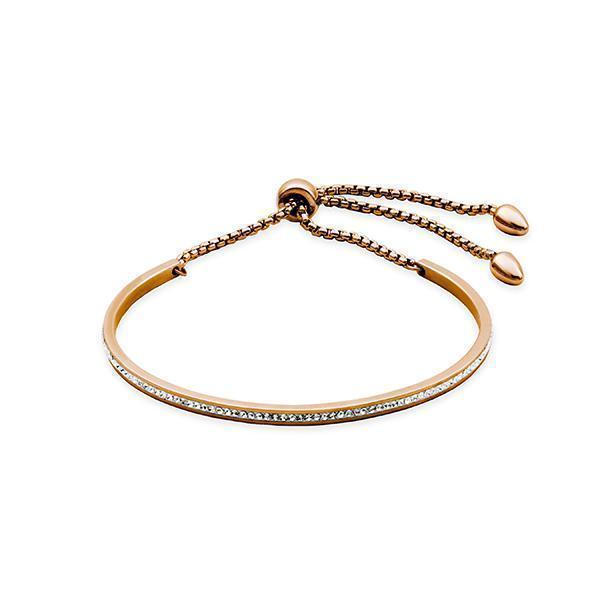 CJ Steelx Preciosa Crystal Bolo Bracelet - Rose Gold