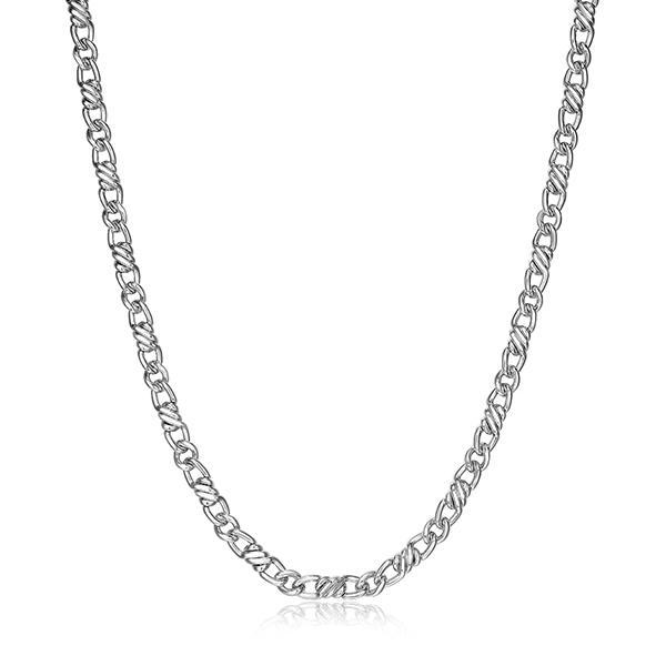 Sterling silver CJ Ethos ITALIAN CHAIN rhodium plated fancy curb chain