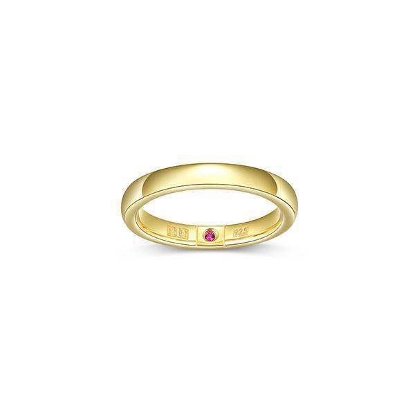 R34LAG7-Y-9 "Simpatico" 3mm Square Ring - Gold