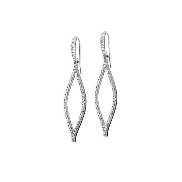 Diamondlite Cubic Zirconia Marquise Drop Earring - Silver