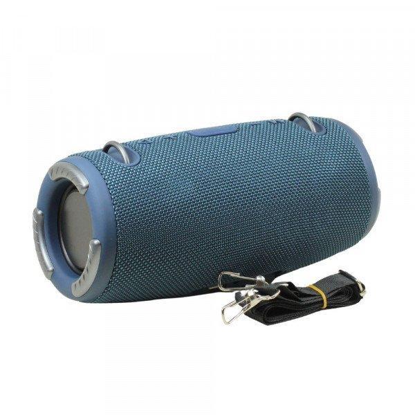 Xtreme3 Drum Style Outdoor Carrying Strap Wireless FM Radio Bluetooth Speaker for Universal Cell Phone And Bluetooth Device - Blue