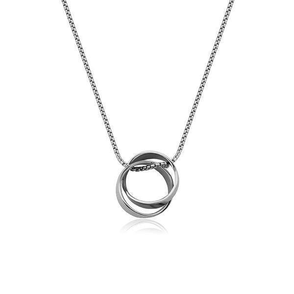 CJ Steelx Interlocking Pendant - Silver