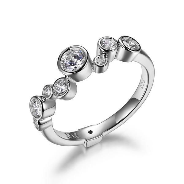 RR4LA9E00-W-7 Sterling Silver Multi-Size Bubble Ring Size 7