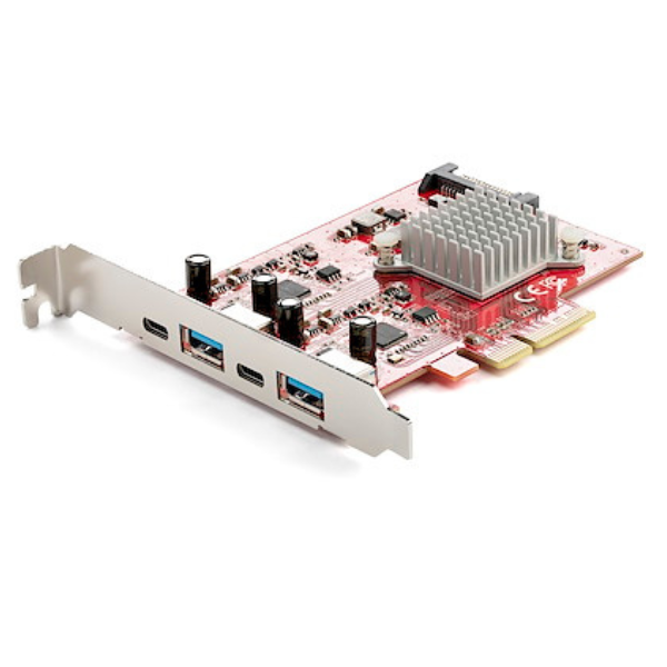 MS51764 Expansion Card PCI Express with 2 Controllers 4 Port 10Gbps USB