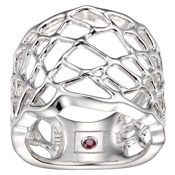 RR4L990A0-W Sterling Silver Wide Mesh Ring