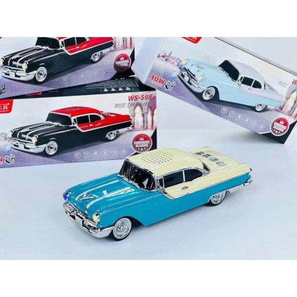 1958 Chevy-Inspired Vintage Car Design Bluetooth Speaker with LED Lights Portable Audio KIWS598 for Universal Cell Phone And Bluetooth Device - Green
