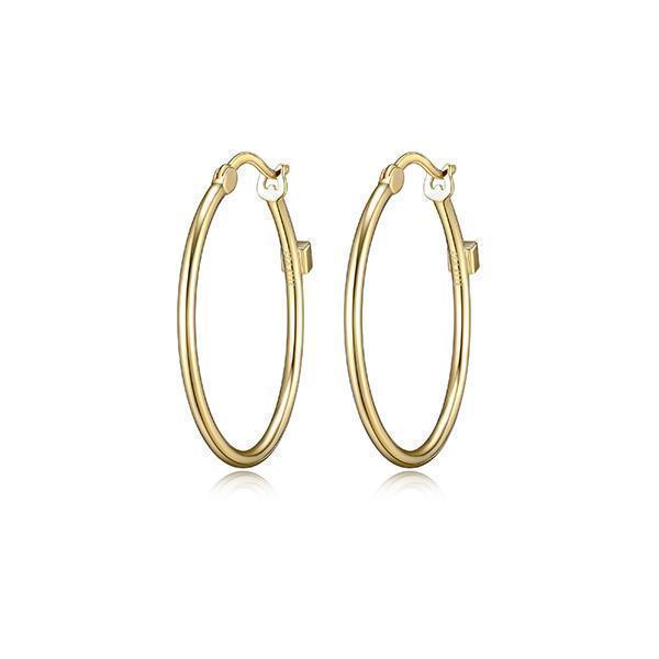 E32LCG6-Y "Lyra" Sterling Silver 30mm Hoop Earrings