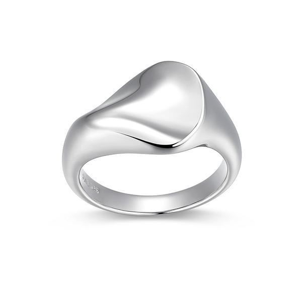RR4AQWMA0-W-7 Sterling Silver Organic Sculpted Ring Size 7