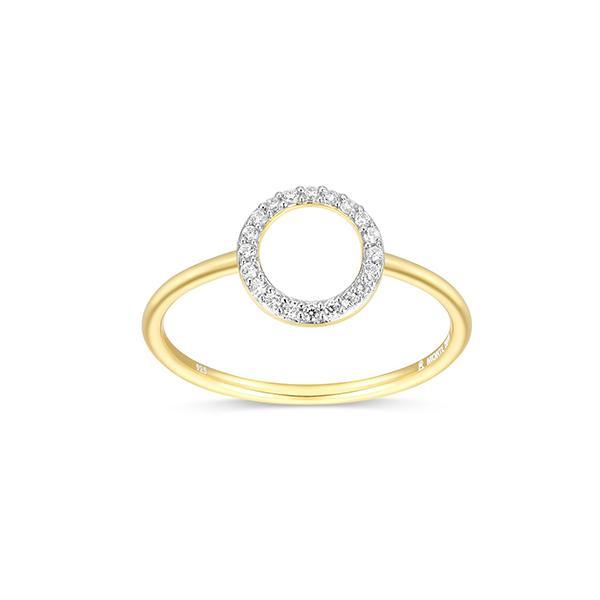 CJ Monte sterling silver lab­-created diamond open circle ring - Size 8