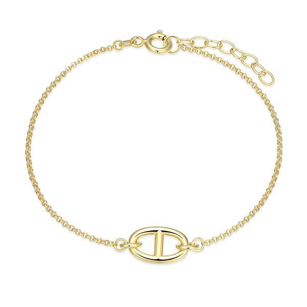 B31ADRVA0-Y-6.5 Sterling Silver Marine Link Rolo Bracelet Size 6.5