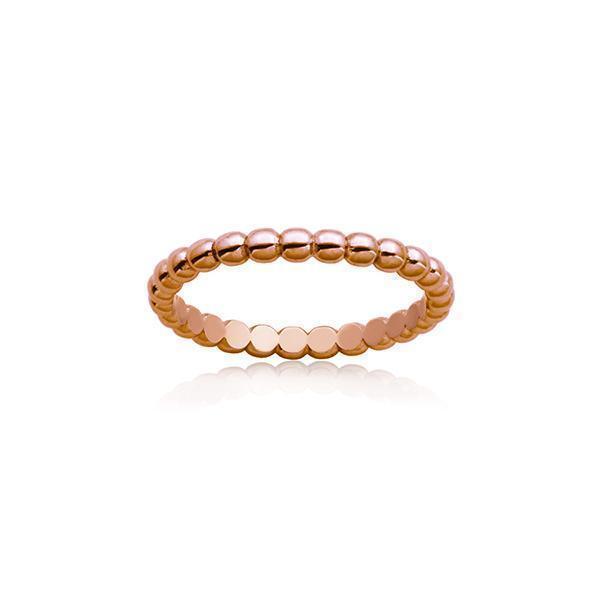 CJ Steelx Bead Ring - Rose Gold - Size 8