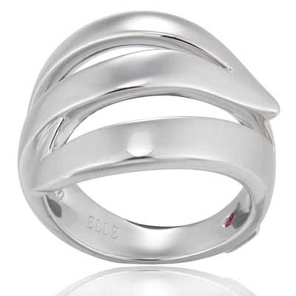 RR4L314A0-W-7 Sterling Silver WAVES Wrap Ring Size 7