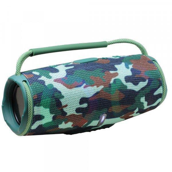 Portable Drum Style Bluetooth Speaker with Handle - Wireless Outdoor Sound System with Multi-Function Features KICHARGE7S for Universal Cell Phone And Bluetooth Device - Camo