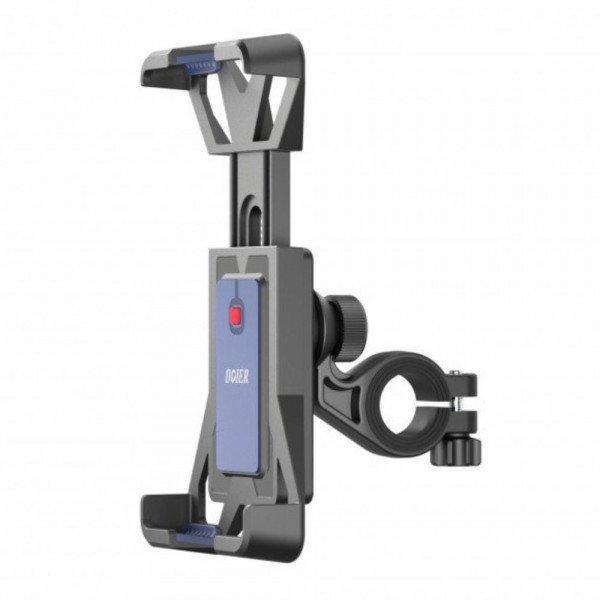 Heavy Duty Protection Motorcycle, Bike, Scooter Short Arm Automatic Lock Phone Holder Mount PB07AD for Universal Cell Phone - Black