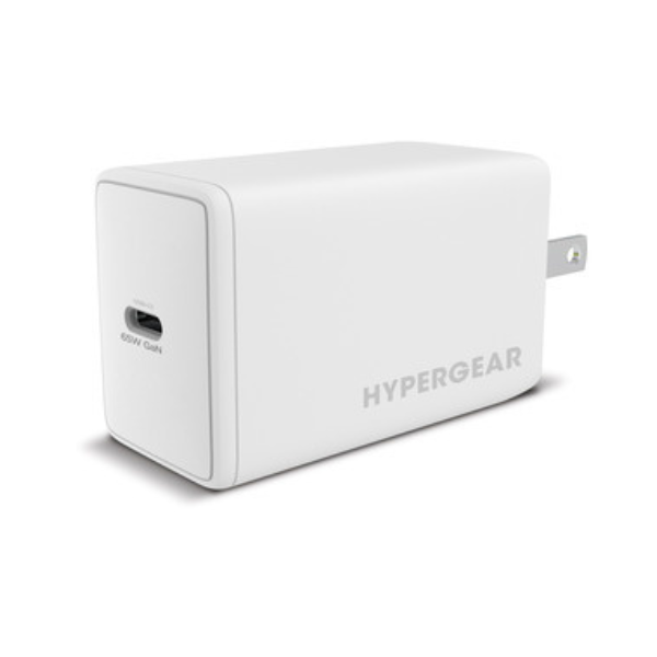 MS53348 Wall Charger 1 Port USB-C 65W GaN Power Delivery with PPS High Power Fast Charging Foldable Prongs Compact