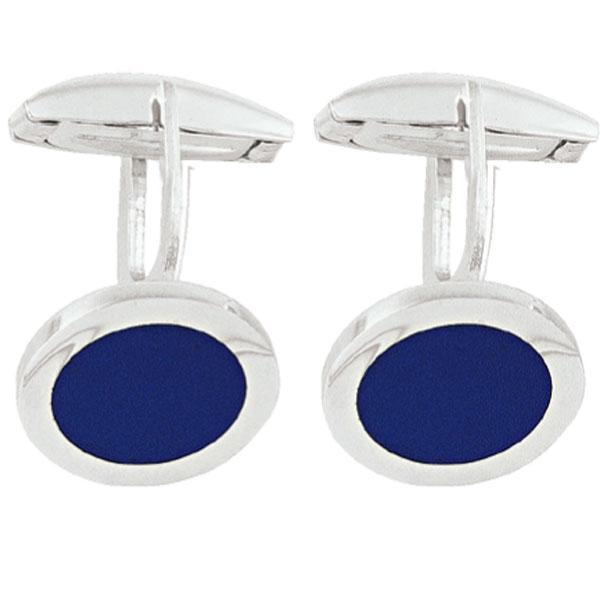 Sterling Silver Cufflinks - Blue