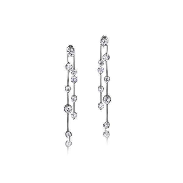 Diamondlite Cubic Zirconia Waterfall Earrings - Silver